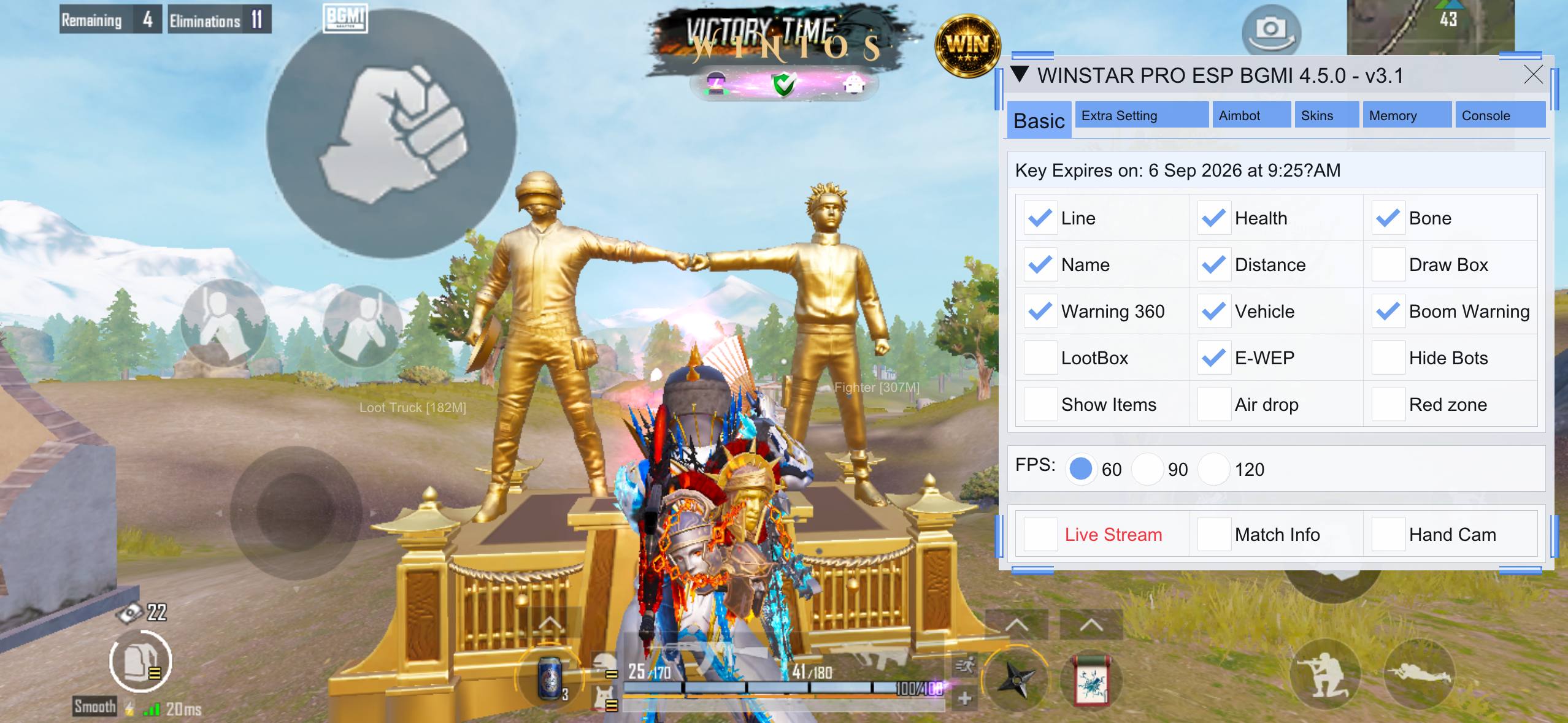 BGMI Mod Menu Screenshot